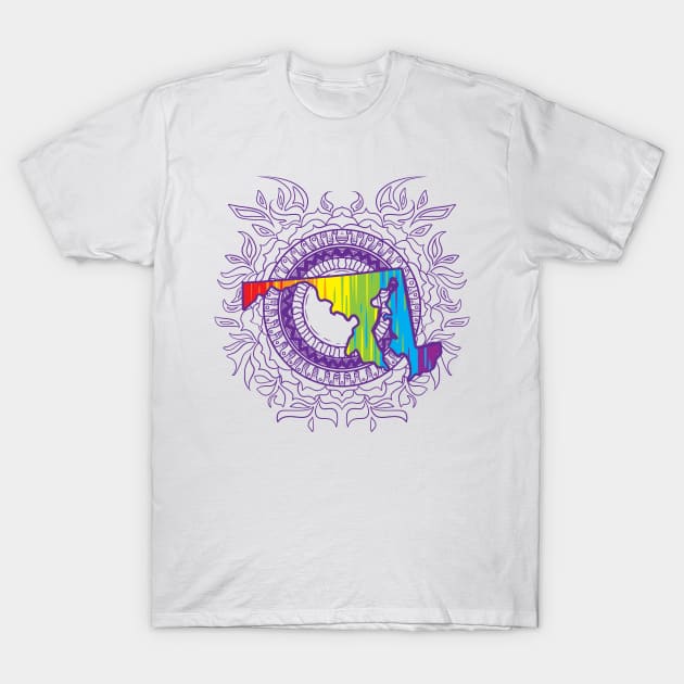 Maryland Mandala Pride T-Shirt by Manfish Inc.